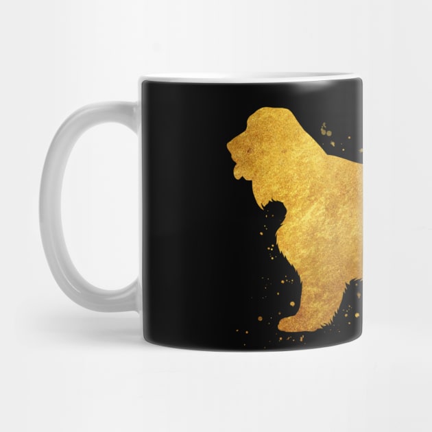 Cocker spaniel dog golden art by Yahya Art